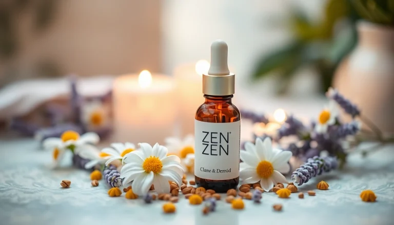 Buy zen drops featuring a relaxing dropper bottle amidst natural ingredients promoting stress relief.