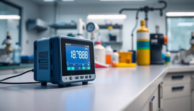 Monitor displaying sulfur dioxide levels, highlighting advanced features in a professional lab.