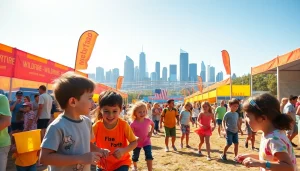 Experience the lively atmosphere of a wildfire event in Perth, where families enjoy fun activities.