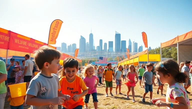 Experience the lively atmosphere of a wildfire event in Perth, where families enjoy fun activities.