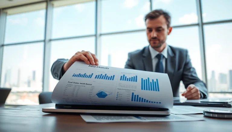 Analyze export tariffs data with financial charts in a modern office setting.