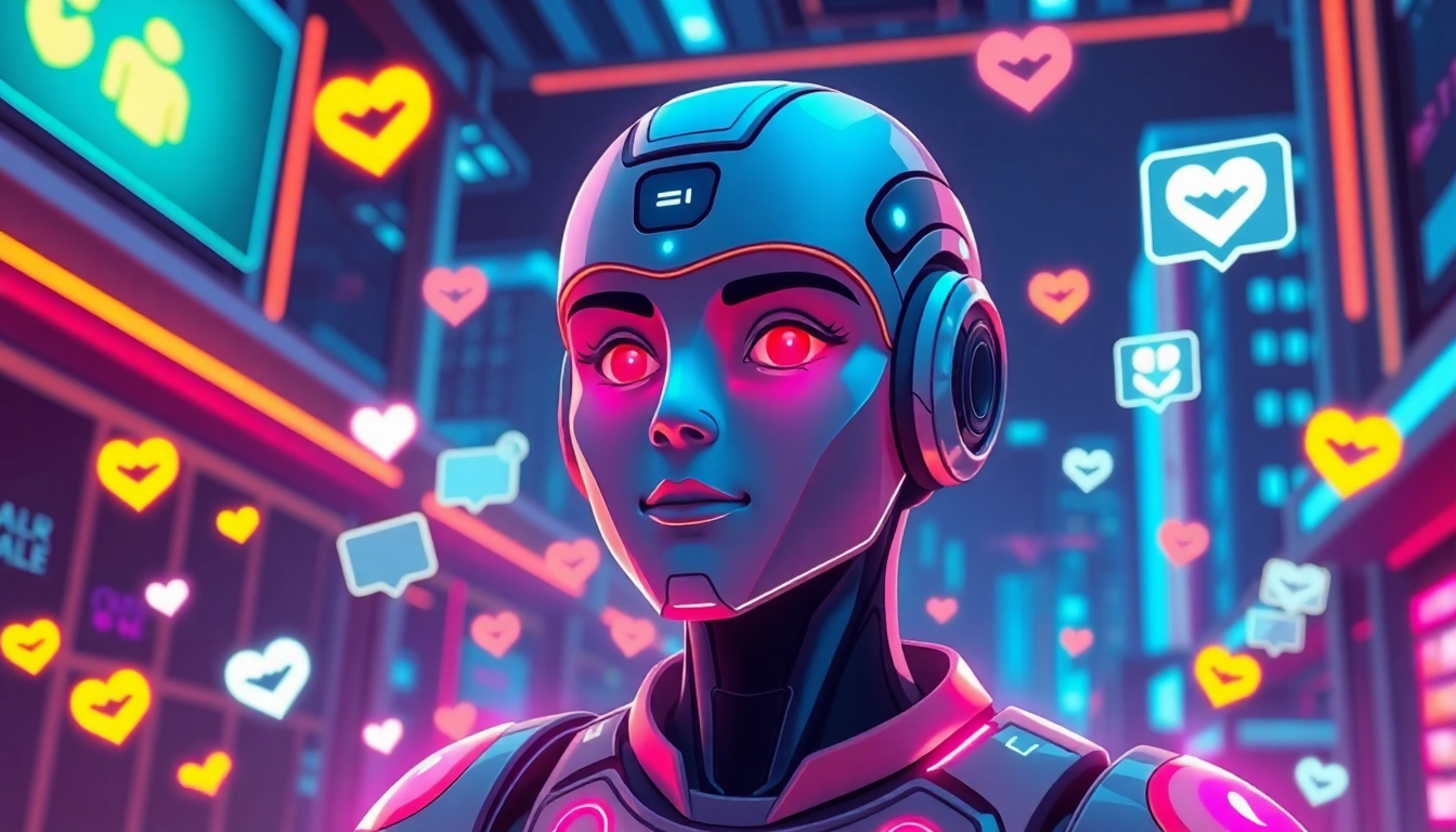 Engaging character ai sex persona in a vibrant digital chat environment.