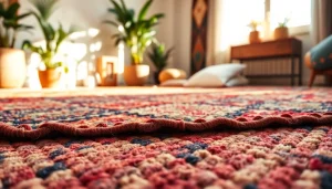Admire the unique textures of Boujaad vintage rugs showcased in a cozy space at https://labboho.com/collections/boujaad-vintage-rugs.