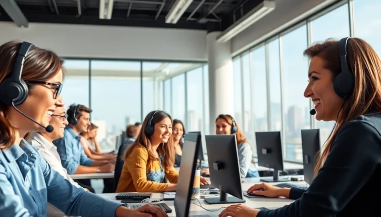 Enhance customer support with a professional call center in Tijuana, showcasing vibrant and engaged agents.