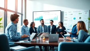 Conducting competitor pricing research with experts analyzing data on pricing strategies.