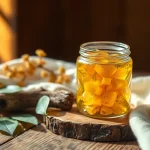 Utilisez du benjoin dans une bougie ambiance naturelle avec des éléments doux et sereins.