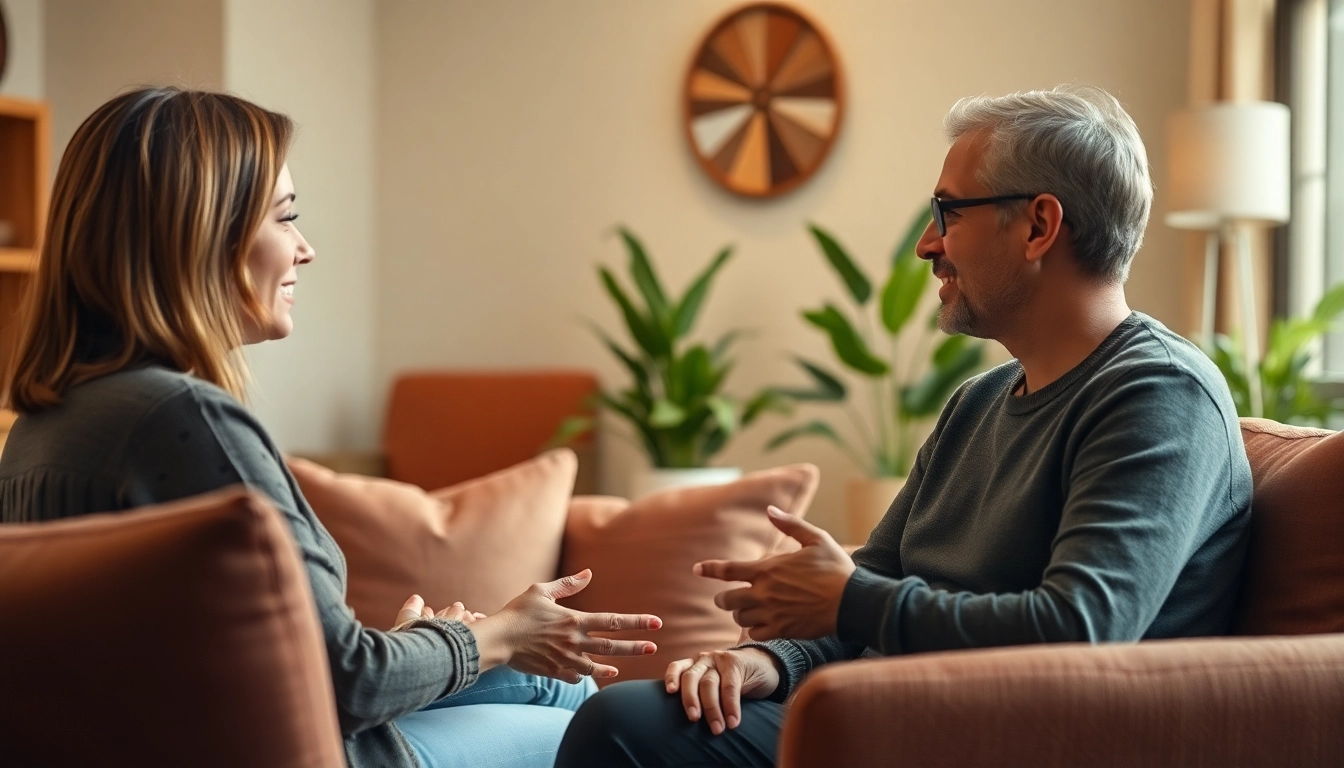 Engaging conversation between an attachment theory coach and client in a supportive setting.