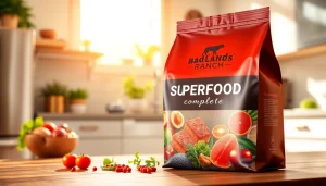 Showcasing badlands ranch superfood complete with premium ingredients in an inviting kitchen setting.