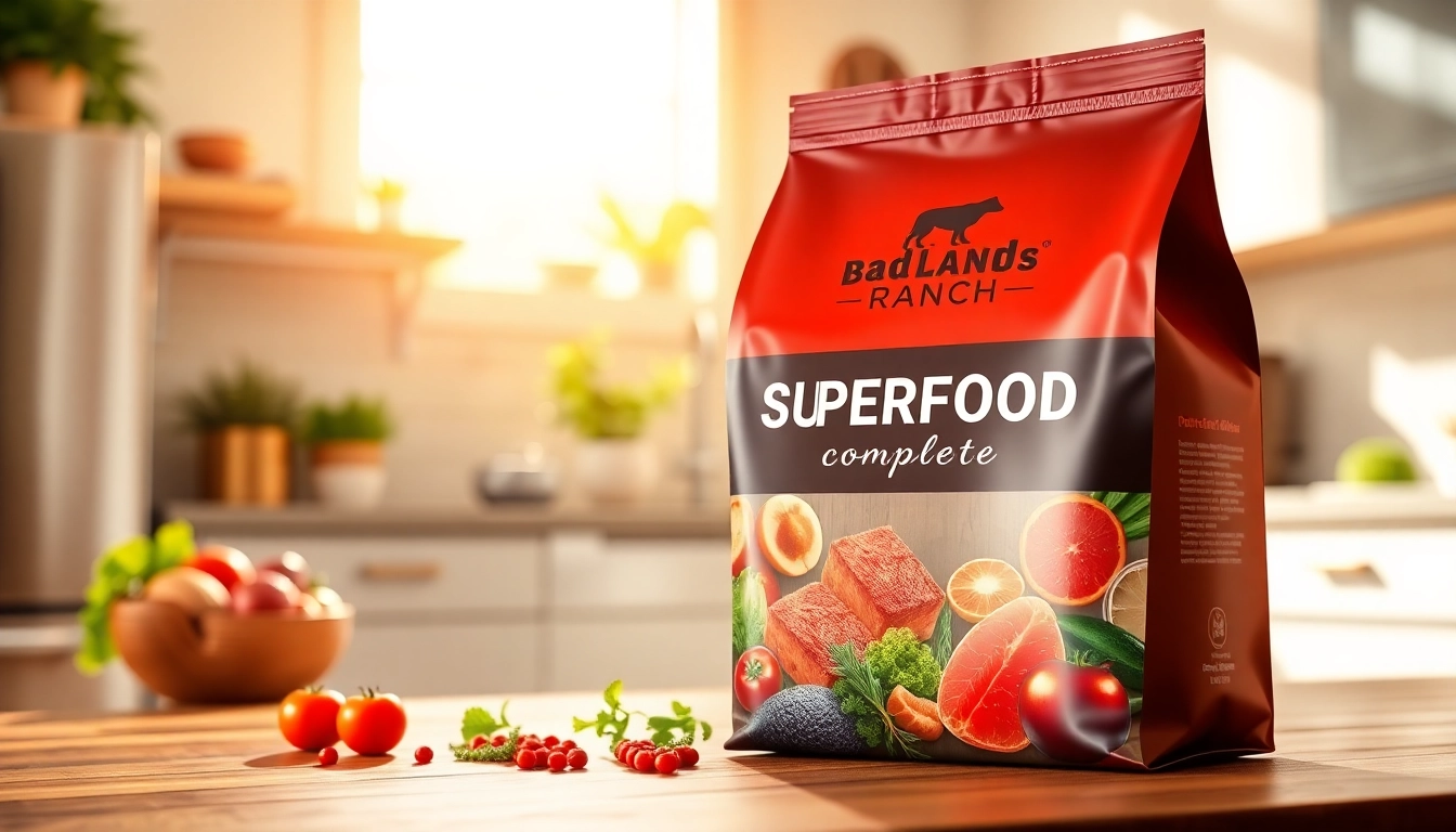 Showcasing badlands ranch superfood complete with premium ingredients in an inviting kitchen setting.