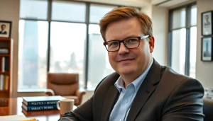 J.D. Vance showcases his estimated jd vance net worth in a professional office environment.