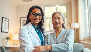 Boutique doctor providing personalized consultation in a calming office environment.